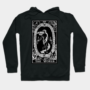 XXI. The World Tarot Card | Obsidian and Pearl Hoodie